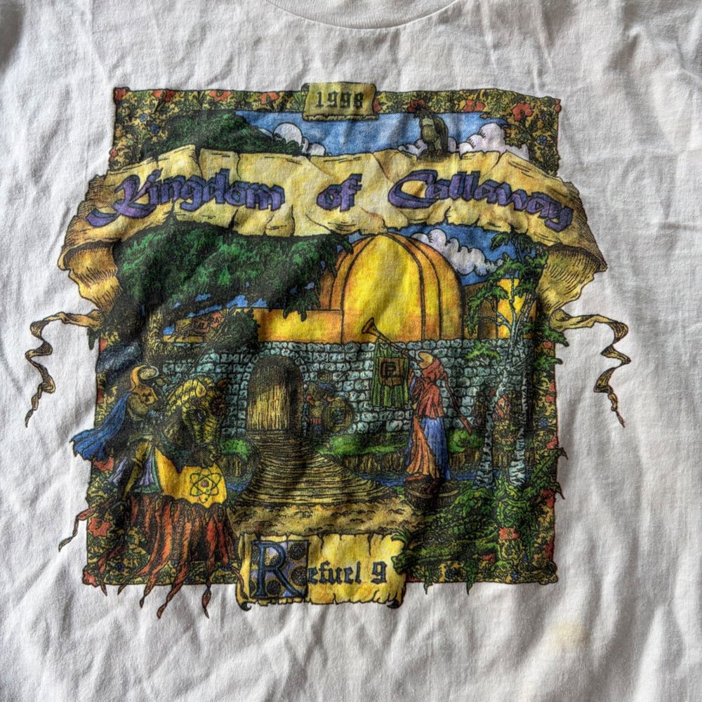 Vintage 1998 Kingdom of Callaway Refuel 9 Fruit of the Loom T-Shirt White XXL - Picture 2 of 6